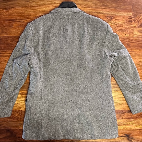 Zara Gray Tweed Blazer, Detachable Vest Combo, Men Size 44 - Picture 7 of 9